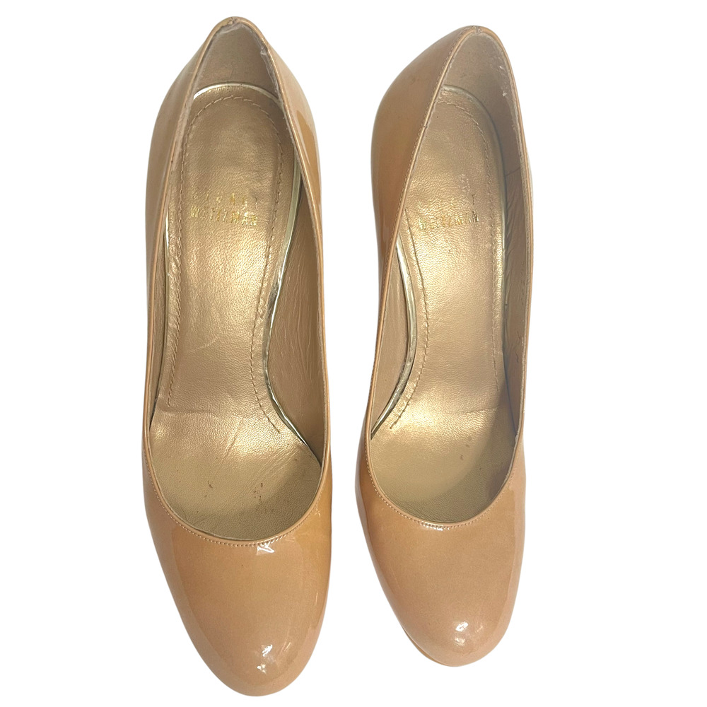 Stuart Weitzman Round Closed Toe Pumps Heels 7 - image 3